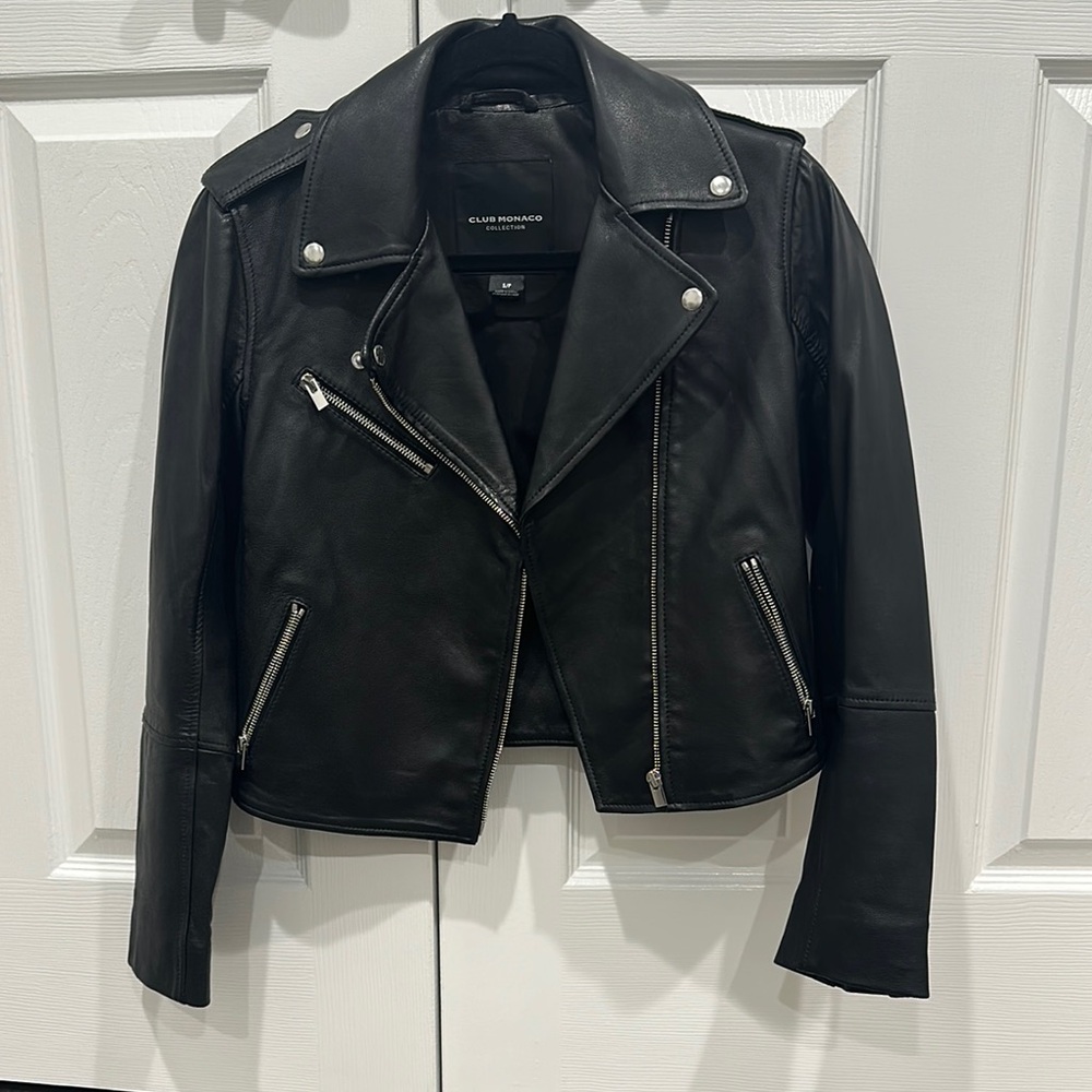 Club Monaco Black Leather Jacket